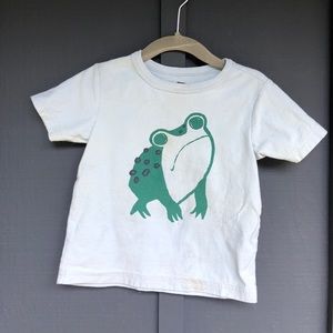 Tea Collection blue frog t shirt size 2T